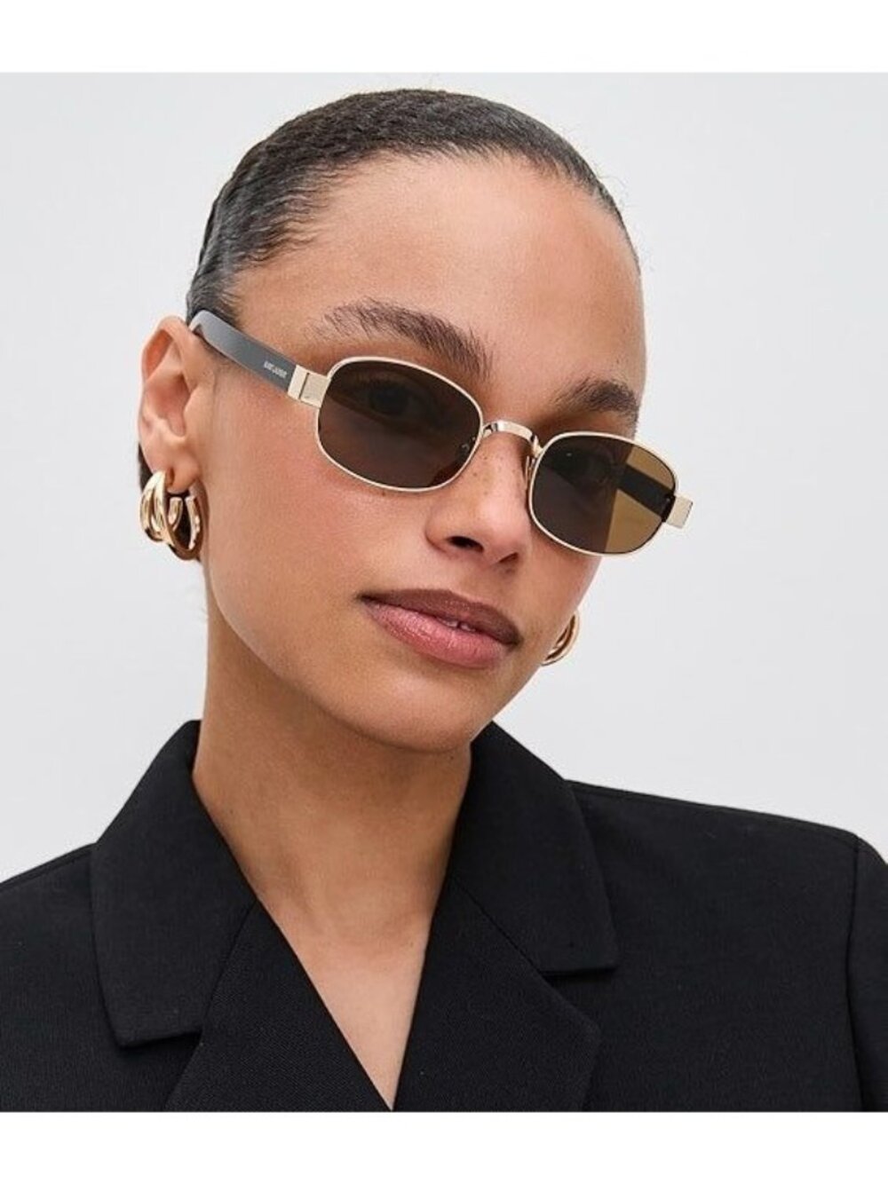 New Saint Laurent Sunglasses SL706 001 Black Brown Unisex Eyewear